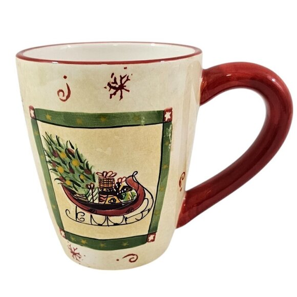 Sakura Table Gracey Knight Happy Holidays 14 Oz Christmas Mugs Cups – Set of 2 - Picture 7 of 16